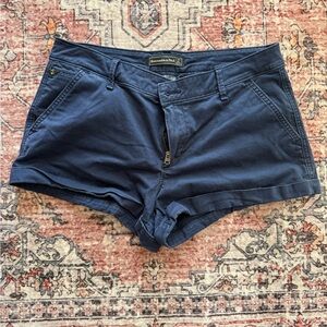 Abercrombie & Fitch Women's Navy High Waist Shorts